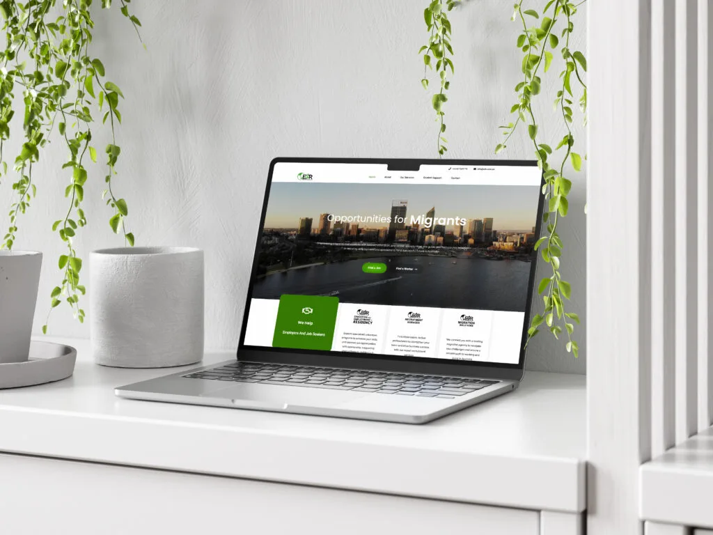 E4R website development project by A Eye Creations